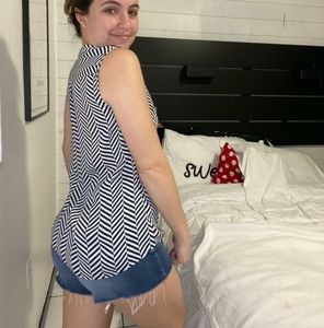 Banana Republic blue & white top